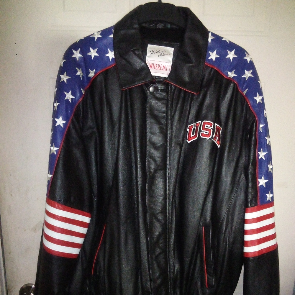 New without tags big men's leather jacket